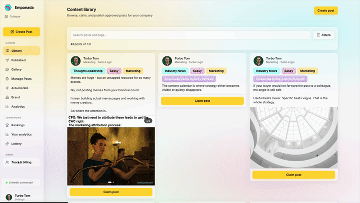 Signed invite link flow in Empanada